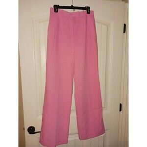 Zara Pink High Waisted Belted Trouser Dress Pants Workwear Career Size Medium